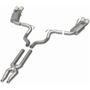 Ford Mustang Performance Exhaust - Rear - Magnaflow - Competition Series Cat-Back Dual Exit with 4in Polished Tips - `18-`23