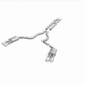 Ford Mustang Performance Exhaust - Rear - Magnaflow - Competition Series Cat-Back Dual Exit with 4in Polished Tips - `18-`23