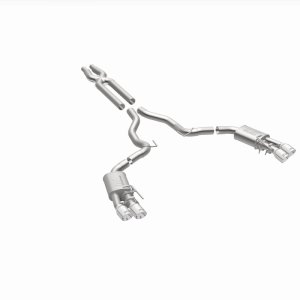Ford Mustang Performance Exhaust - Rear - Magnaflow - Competition Series Cat-Back Dual Exit with 4in Polished Tips - `18-`23