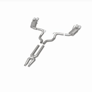 Ford Mustang Performance Exhaust - Rear - Magnaflow - Competition Series Cat-Back Dual Exit with 4in Polished Tips - `18-`23
