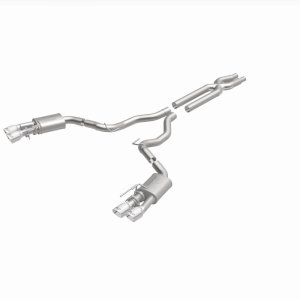 Ford Mustang Performance Exhaust - Rear - Magnaflow - Competition Series Cat-Back Dual Exit with 4in Polished Tips - `18-`23