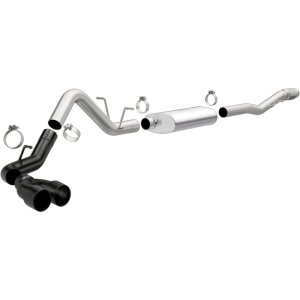 GMC Sierra 1500 Performance Exhaust - Magnaflow - Cat Back, Street Series - Polished Stainless with Black Coated Tips - `14-`18