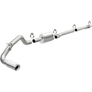 Ford Ranger Performance Exhaust - Single Passenger Side Rear - Magnaflow - Cat Back - Polished Stainless Steel - `19-`23