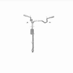 Chevrolet Silverado 1500 Performance Exhaust - Dual Split Rear Behind Rear Tires - Magnaflow - Street Series Cat Back - 2019