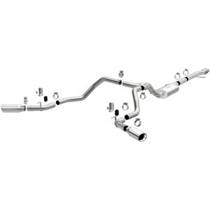 Chevrolet Silverado 1500 Performance Exhaust - Dual Split Rear Behind Rear Tires - Magnaflow - Street Series Cat Back - 2019