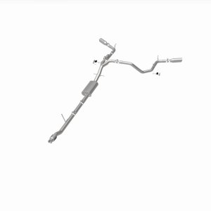 Chevrolet Silverado 1500 Performance Exhaust - Dual Split Rear Behind Rear Tires - Magnaflow - Street Series Cat Back - 2019