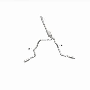 Chevrolet Silverado 1500 Performance Exhaust - Dual Split Rear Behind Rear Tires - Magnaflow - Street Series Cat Back - 2019