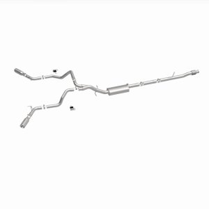 Chevrolet Silverado 1500 Performance Exhaust - Dual Split Rear Behind Rear Tires - Magnaflow - Street Series Cat Back - 2019