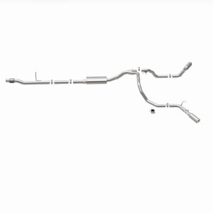 Chevrolet Silverado 1500 Performance Exhaust - Dual Split Rear Behind Rear Tires - Magnaflow - Street Series Cat Back - 2019