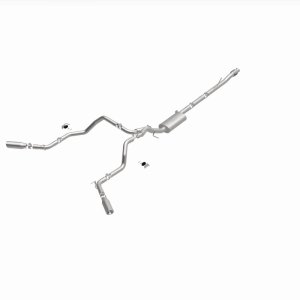 Chevrolet Silverado 1500 Performance Exhaust - Dual Split Rear Behind Rear Tires - Magnaflow - Street Series Cat Back - 2019
