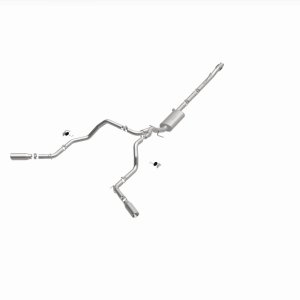 Chevrolet Silverado 1500 Performance Exhaust - Dual Split Rear Behind Rear Tires - Magnaflow - Street Series Cat Back - 2019