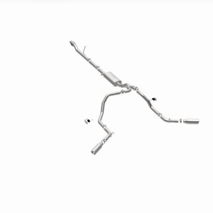 Chevrolet Silverado 1500 Performance Exhaust - Dual Split Rear Behind Rear Tires - Magnaflow - Street Series Cat Back - 2019