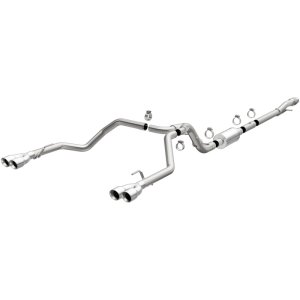 Chevrolet Silverado 1500 Performance Exhaust - Rear - Magnaflow - Cat Back Quad Split Rear Exit - Polished - 2019