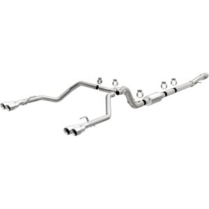 Chevrolet Silverado 1500 Performance Exhaust - Quad Split Rear - Magnaflow - Street Series Cat Back - Polished - 2019