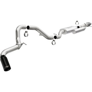 Chevrolet Tahoe Performance Exhaust - Single Passenger Side Rear Exit - Magnaflow - Street Series, Cat-Back, No Drone Technology, Stainless Steel with Black Chromed Tip - Black - `21-`25