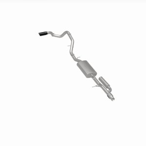 Chevrolet Tahoe Performance Exhaust - Single Passenger Side Rear Exit - Magnaflow - Street Series, Cat-Back, No Drone Technology, Stainless Steel with Black Chromed Tip - Black - `21-`25