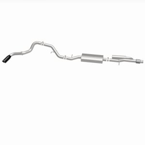 Chevrolet Tahoe Performance Exhaust - Single Passenger Side Rear Exit - Magnaflow - Street Series, Cat-Back, No Drone Technology, Stainless Steel with Black Chromed Tip - Black - `21-`25