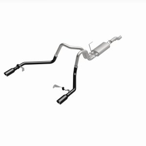 Ford F-150 Performance Exhaust - Dual-Split Rear Exit - Magnaflow - Street Series Cat-Back - Black - `21-`25