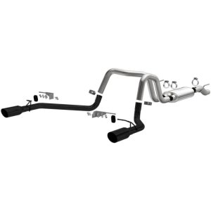 Ford F-150 Performance Exhaust - Dual-Split Rear Exit - Magnaflow - Street Series Cat-Back - Black - `21-`25