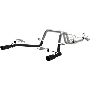 Ford F-150 Performance Exhaust - Dual-Split Rear Exit - Magnaflow - Street Series Cat-Back - Black - `21-`25