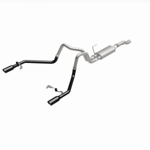 Ford F-150 Performance Exhaust - Dual-Split Rear Exit - Magnaflow - Street Series Cat-Back - Black - `21-`25