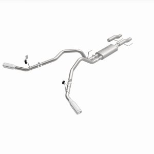 Ford F-150 Performance Exhaust - Rear - Magnaflow - Street Series Cat Back, Dual Tips - Polished - `15-`25