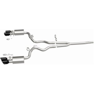 Ford Mustang Performance Exhaust - Quad Split Rear Exit - Magnaflow - Competition Series Cat-Back - Black Chrome - 2024+