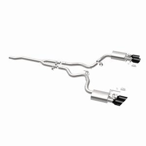Ford Mustang Performance Exhaust - Quad Split Rear Exit - Magnaflow - Competition Series Cat-Back - Black Chrome - 2024+