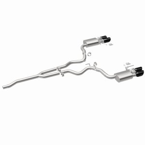 Ford Mustang Performance Exhaust - Quad Split Rear Exit - Magnaflow - Competition Series Cat-Back - Black Chrome - 2024+