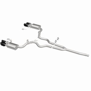 Ford Mustang Performance Exhaust - Quad Split Rear Exit - Magnaflow - Competition Series Cat-Back - Black Chrome - 2024+