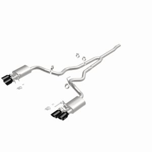 Ford Mustang Performance Exhaust - Quad Split Rear Exit - Magnaflow - Competition Series Cat-Back - Black Chrome - 2024+