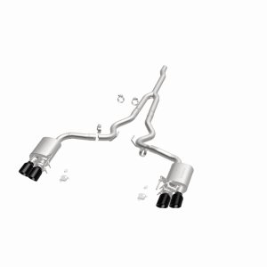 Ford Mustang Performance Exhaust - Quad Split Rear Exit - Magnaflow - Competition Series Cat-Back - Black Chrome - 2024+