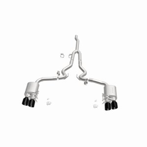 Ford Mustang Performance Exhaust - Quad Split Rear Exit - Magnaflow - Competition Series Cat-Back - Black Chrome - 2024+