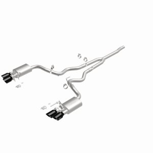 Ford Mustang Performance Exhaust - Quad Split Rear Exit - Magnaflow - Competition Series Cat-Back - Black Chrome - 2024+
