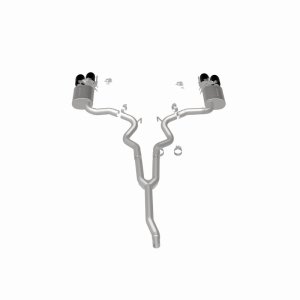 Ford Mustang Performance Exhaust - Quad Split Rear Exit - Magnaflow - Competition Series Cat-Back - Black Chrome - 2024+