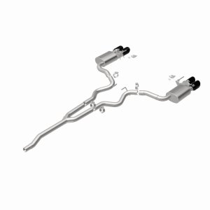 Ford Mustang Performance Exhaust - Quad Split Rear Exit - Magnaflow - Competition Series Cat-Back - Black Chrome - 2024+
