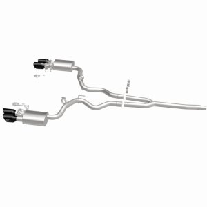 Ford Mustang Performance Exhaust - Quad Split Rear Exit - Magnaflow - Competition Series Cat-Back - Black Chrome - 2024+