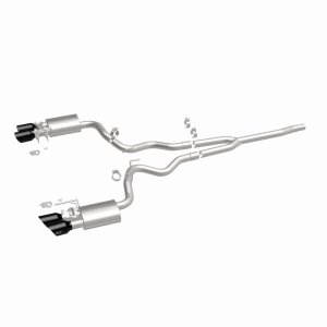 Ford Mustang Performance Exhaust - Quad Split Rear Exit - Magnaflow - Competition Series Cat-Back - Black Chrome - 2024+