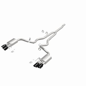 Ford Mustang Performance Exhaust - Quad Split Rear Exit - Magnaflow - Competition Series Cat-Back - Black Chrome - 2024+
