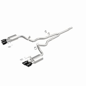 Ford Mustang Performance Exhaust - Quad Split Rear Exit - Magnaflow - Competition Series Cat-Back - Black Chrome - 2024+