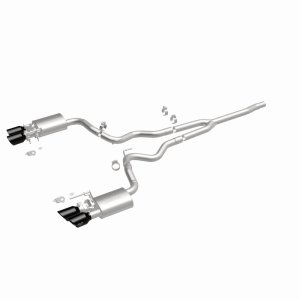 Ford Mustang Performance Exhaust - Quad Split Rear Exit - Magnaflow - Competition Series Cat-Back - Black Chrome - 2024+