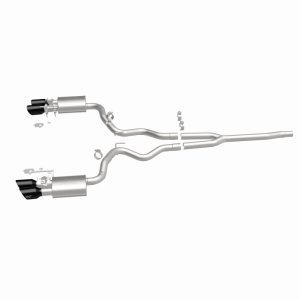 Ford Mustang Performance Exhaust - Quad Split Rear Exit - Magnaflow - Competition Series Cat-Back - Black Chrome - 2024+