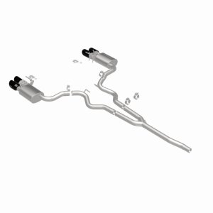 Ford Mustang Performance Exhaust - Quad Split Rear Exit - Magnaflow - Competition Series Cat-Back - Black Chrome - 2024+