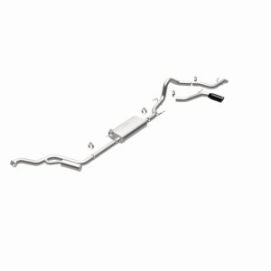 Toyota Tacoma Performance Exhaust - Single Driver Side Rear Exit - Magnaflow - Overland Series Cat-Back - Black Chrome - `24-`25