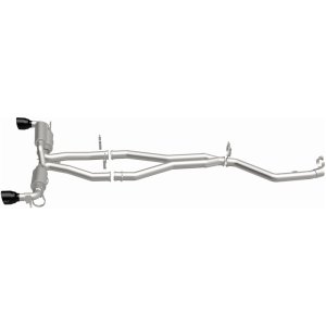 Toyota Supra Performance Exhaust - Rear - Magnaflow - Cat Back, SPEQ Series, Dual Split Rear Exit, No Drone Technology (NDT) - Black Chrome - `20-`27