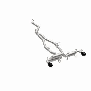 Toyota Supra Performance Exhaust - Rear - Magnaflow - Cat Back, SPEQ Series, Dual Split Rear Exit, No Drone Technology (NDT) - Black Chrome - `20-`27