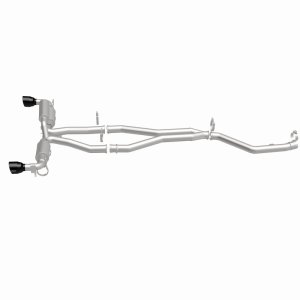 Toyota Supra Performance Exhaust - Rear - Magnaflow - Cat Back, SPEQ Series, Dual Split Rear Exit, No Drone Technology (NDT) - Black Chrome - `20-`27