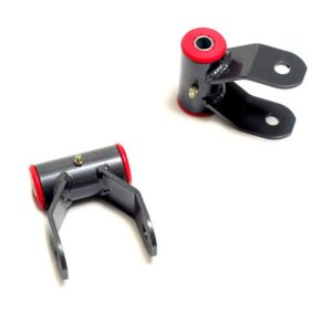 Dodge RAM 1500 Leaf Spring Shackle Kit - Rear - Maxtrac - 2 in. Lowering - Powder Coated Grey - `02-`08