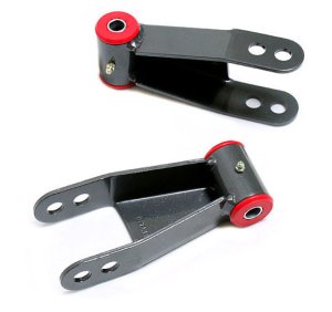 Nissan Titan Lowering Shackles - Rear - Maxtrac - 2 in. Lowering - Grey - `04-`17 Nissan Titan Lowering Shackles - Rear - Maxtrac - 2 in. Lowering - Grey - `04-`17