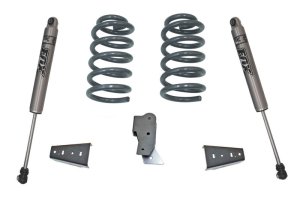 Dodge RAM 1500 Suspension Lift Kit - Rear - Maxtrac - Includes 3 in. Strut Spacers, 4 in. Lift Blocks, U-Bolts, 1 in. Shackles, Fox Rear Shocks - `09-`18